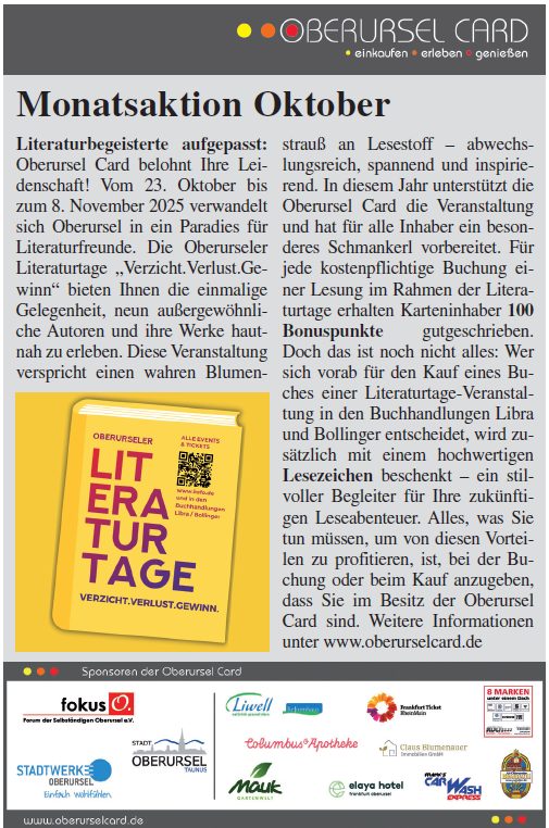 Monatsaktion Literaturtage 2025